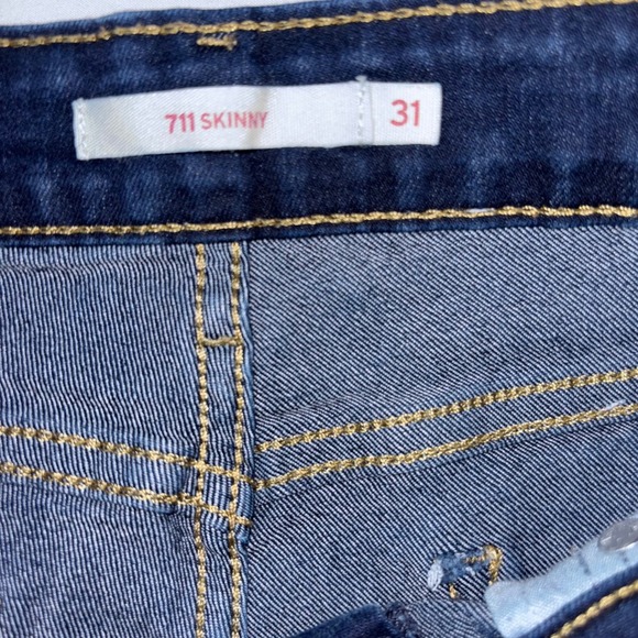 Levi's 711 Skinny Jeans Women's Size 31 Dark Wash Denim Classic - Picture 3 of 5